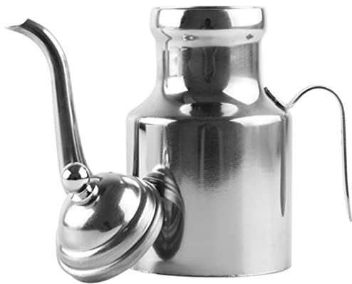 Luxshiny Olla De Aceite De Acero Inoxidable Jarra De Agua Caliente Botella Dispensadora De Vinagre Botella De Agua De Acero Inoxidable Garrafas De Aceite Tetera Soja Botella De Salsa Olivos