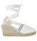 PAYMA - Sandalias Clásicas Cuñas de Esparto Yute de Mujer con Cintas al Tobillo. Hechas en España. Esparteras de Altura Media. Planta Acolchada en Tela. Atadas al Tobillo. Color: Blanco, Talla: EU 40