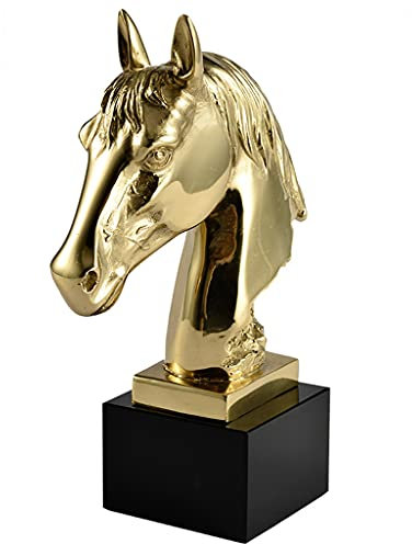 Skulptur Dekor Moderne Bronze Pferdekopf Statue Dekoration Ornament Schlafzimmer Wohnzimmer Handgemachte Kunst Büste Pferdekopf Skulptur Ornamente Statue Dekoration (Größe: A) Good