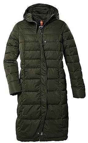 STOY Damen Stppmantel/Mantel mit Kapuze - Große Größen STW 7 WMN QLTD CT, dunkeloliv, 50, 39793-000