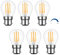 Akynite G45 B22 LED Bulb Dimmable 4W Warm White 2700K, 400LM, B22 40W Equivalent, AC 220V, Golf Ball Bayonet Cap LED Light Bulb, P45 BC LED Filament Bulb, B22 Mini Globe Clear Bulbs, 6PCS