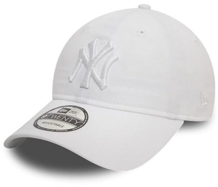 New Era New York Yankees MLB League Essential Tonal Weiß Verstellbare 9Twenty Cap - One-Size