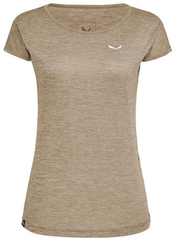 Salewa Puez Melange Dry T-Shirt Women, Brown, XL