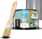 JOVIRA PINTURAS Pintura Tiza - Chalk Paint al Agua Mate + Pincel especial para madera. Renueva tus muebles con creatividad. (375 Mililitros, Plata + Pincel)