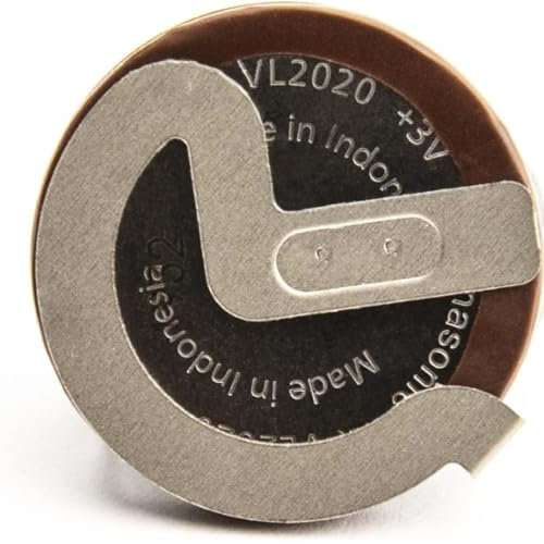 BenjiPower - Pile VL2020 Batterie Rechargeable 90 degrés 3 V pour Mini R50 R52 R53 BMW E39 E46 E53 E60 E61 E62 E81 E90 E91 E92 Ford Transit télécommandes CLÉ