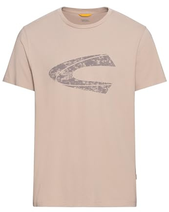 camel active Herren T-Shirt mit Print aus nachhaltigem Organic Cotton Braun, Menswear-S
