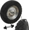 TRUTZHOLM Schubkarrenrad pannensicher Vollgummi 4.80/4.00-8 grau/schwarz + Achse Ersatzrad Reifen PU