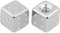 Piercing Verschluss Würfel in 1,6 x 5 mm aus 316l Stahl, als Paar