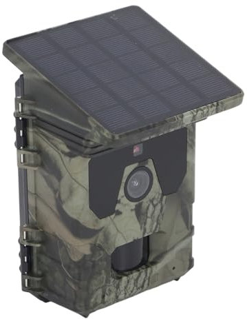 Solar-Hinterkamera, 4K 50 MP Wildkamera mit Nachtsicht, 0,3 S Trigger-Bewegungsaktivierte Jagdkamera, IP65 Wasserdicht, 90° Weitwinkel, für Wildtiere Im Freien