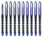 Westcott PULSAR Tintenroller Blau 10 Stück | Vorteilspack Rollerball Pen blaue Tinte | präzise 0,5 mm Strichstärke, transp. Füllstandsanzeige, Kapillartechnologie, ergonomischer Griff | E-730617 00