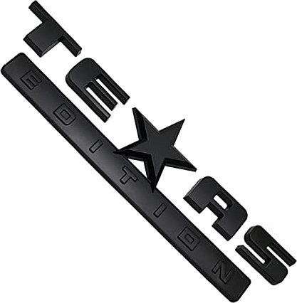 Generic Texas Edition-Abzeichen, Texas Edition-Emblem | 3D-Dekorabzeichen - 3 m langes Emblem-Abzeichen zum Aufkleben, dekoratives 3D-Abzeichen, Cooler, einzigartiger Autoaufkleber für Kotflügel,