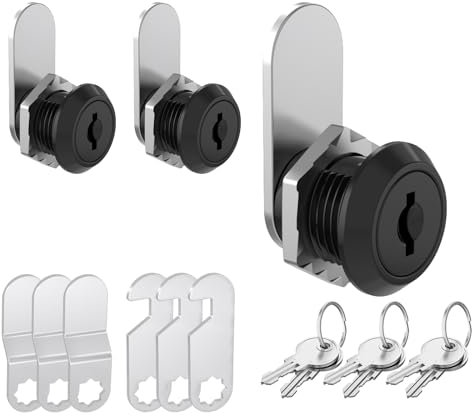 inBovoga Schrankschlösser mit Schlüssel, 1,6 cm (5/8 Zoll), gleichschließend, Zylinderschloss, Wohnmobilschlösser für Schrank, Briefkasten, Werkzeugkasten, Wohnmobil-Aufbewahrungsschlösser,