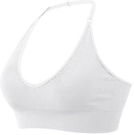 JokeLomple Reggiseni a Schiena Bassa Donna - Reggiseno Trasparente Incrociato Dietro Reggiseno Donna con Chiusura Frontale Bra Push-up Halter Bra vestibilità Regular Reggiseno Invisibile con Ferretto
