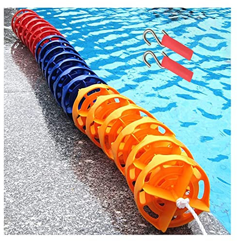 Divisori per corsia di nuoto, 10/12/14/16/18/20 m di lunghezza, per piscina interrata, spiaggia, parco acquatico, piscina paesaggistica, con boe anti UV, antigraffio, diametro 11 cm, dimensioni 10 m