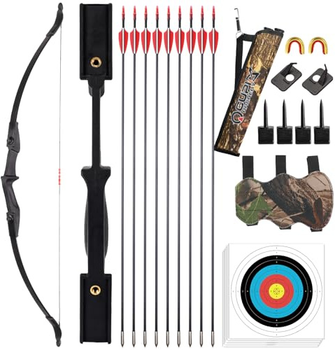 LWANO Recurve Bow for Adults - Archery Takedown Bow and Arrow Set for Adult/Youth/Teens Beginners Target Practicing, Left & Right Handed, 20/30/40lbs (30lbs)