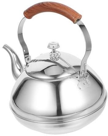 ABOOFAN Edelstahl Teekanne 1,5 L mit Siebeinsatz, Silber für Losen Tee