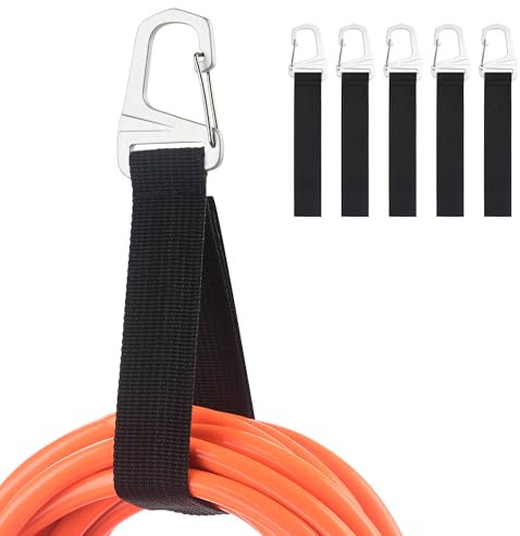 Cable Matters 5er-Pack Hochleistungs-Verlängerungskabel-Organizer-Riemen mit Metallschnalle, 22 kg Tragkraft, Verlängerungskabelhalter mit 32 x 2,5 cm Klettverschlussriemen