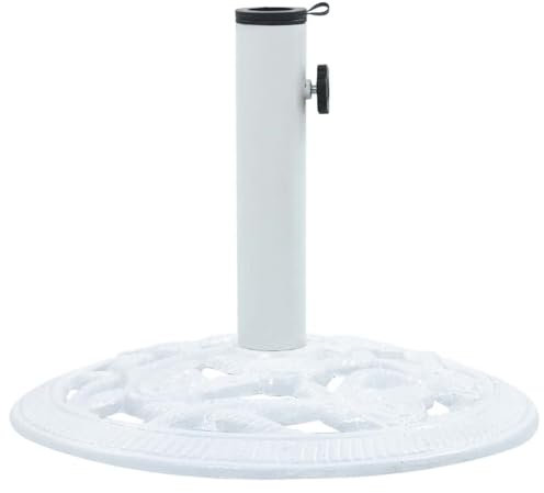LLEZKBR Base de sombrilla blanca de hierro fundido de 9 kg y 40 cm