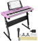 Musical Keyboard For Beginner Pink 61 Keyboard Piano Digital Beginners Piano Keyboard With Stand