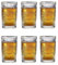 Cheffinger Set di 6 bicchieri vintage da 400 ml, in cristallo con motivo goffrato, trasparente, 12 x 8 cm