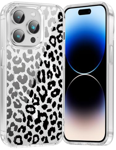 Saqmkil Handyhülle Magnetische für iPhone 11 Pro Max 6,5 Hülle,Kompatibel mit MagSafe, Durchsichtig Aesthetic Muster Leopard Mädchen Case, Transparent Weich Silikon TPU Bumper Stoßfeste Cover, 03