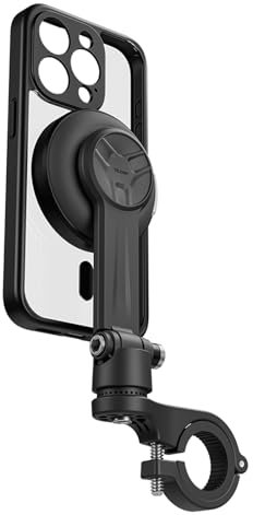 Qukaim Telesin Supporto per telefono da moto a sgancio rapido, antiurto, supporto magnetico di ricambio per 15 Pro Max, compatibile con bici e moto