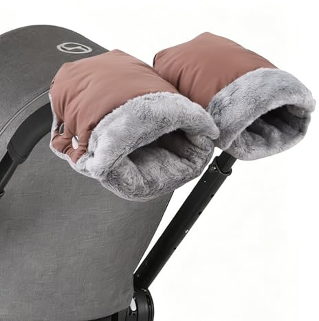 NICEWAT Pram Hand Warmer, Waterproof and Windproof Pram Gloves, Extra Thick Winter Pram Hand Muff, Universal Size Hand Warmer for Prams for Buggy Pushchair Trailer Bicycle