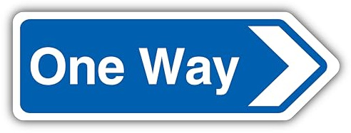 V Safety One Way Arrow Right - Cartello a forma di freccia a destra, 300 x 100 mm, in plastica rigida da 2 mm