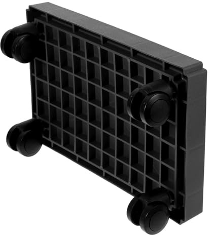 DOITOOL Plateau Roulant Facile à Nettoyer avec Forte Capacité de Charge en Plastique Noir, Support Rond pour Déplacer Pots et Jardinières pour Plantes D'intérieur