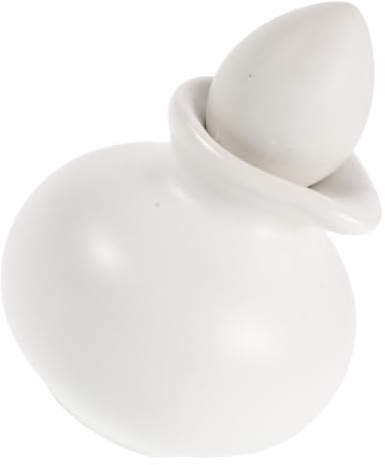 Flacon Distributeur D'huile Cosmétique 40ml en Céramique Porcelaine | Forme Gourde, Blanc Minimaliste, Bouchon et Couvercle, Rangement sur Comptoir pour Spa