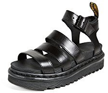 Dr. Martens Blaire Ankle Strap Sandals, Black (Black Brando 001), 3 UK