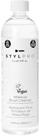 STYLPRO Veganer Make-up Pinselreiniger – 500ml | Professionelle Flüssige Pinselreinigung ohne Alkohol | Sanfte & Effektive Reinigung für Kosmetikpinsel & Beauty Blender