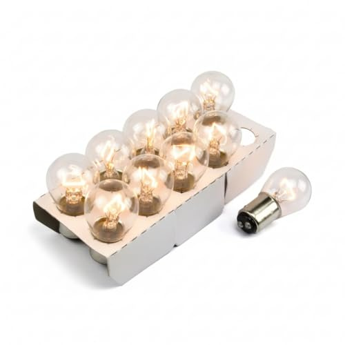 * PRAKTISCHES - 10 Stück - SET * - P21/5W - BAY15d - 21/5W 2-Phasen Lampen, Dual Sockel 12V 5W KFZ Beleuchtung - LONGLIFE - Glühlampe, Glassockellampe, Glühbirne, Autolampen WERKSTATTWARE