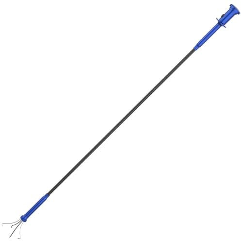 Housolution Recogedor Magnético de Cuatro Garras, Barredora de Recogida de la Manguera Flexible con LED Luz, Herramienta de Ayuda Flexible y Larga para Recolección de Basura - Azul