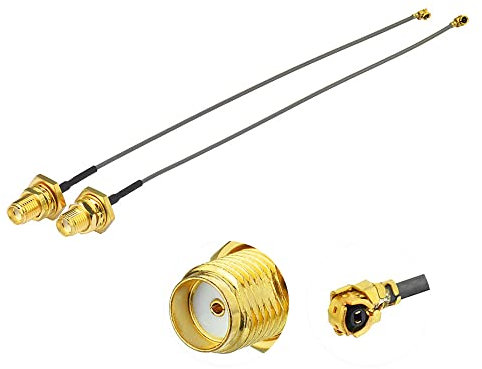 Superbat U.fl Kabel SMA Bulkhead Buchse auf IPX Low Loss Koaxialkabel (RG178 15cm) für WLAN Router Mini PCIe Karten Netzwerk Verlängerung Pigtail PCI WiFi WAN Repeater Antenne