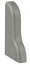 Trevendo® 10 Stück Endstück links silber für Sockelleiste Fußleiste geschwungen 40 mm Höhe