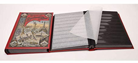 Goldhahn Briefmarkenalbum Einsteckalbum 60 schwarze Seiten Nostalgie-Album Emporium Briefmarken für Sammler
