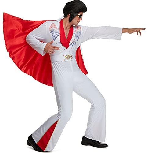 Morph Kostüm 70er Jahre Herren, Disco Anzug für Karneval, Rock N Roll Outfit, Perfekt für Fasching, XL
