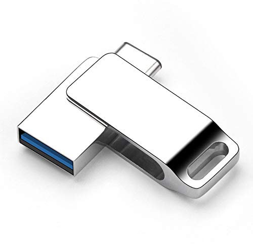 HXSZWJJ USB C Flash Drive 3.0 Pen Drive 32GB 16GB 64GB Pen Drive 3.0 Real Capacity For Type C Flash USB Flash PC (Capacity : 16GB, Color : Silver)