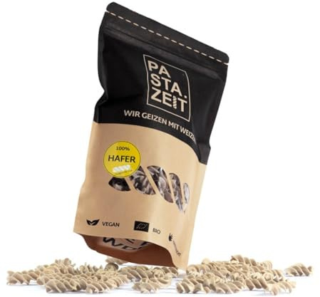PASTAZEIT Bio Hafer Nudeln - High Protein Nudeln handgemacht - Protein Pasta - Ideal für Sportler, Fitness - hochwertige Kohlenhydrate - vegetarisch, vegan (1 x 250g)