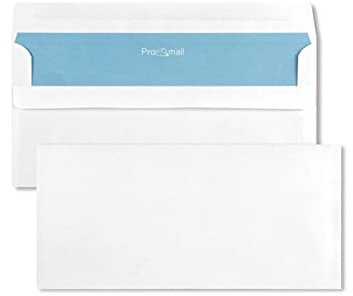 Netuno 100 Brief-Umschläge din lang ohne Sichtfenster Weiß lange Umschläge selbstklebend DL 110x220 mm 80g weiße Umschläge Papier-Briefumschläge Briefhüllen Weiß DL Brief-Umschlag Papier lang
