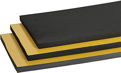 Dämmmatte, Dämmplatte, einseitig stark klebend - 1000mm x 500mm x 10mm (24 Stück)