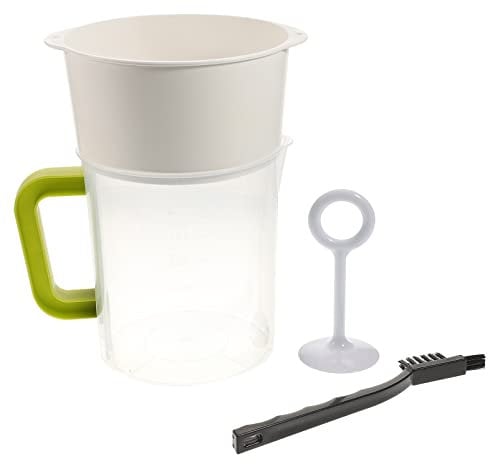 4Pcs Soy Milk Maker Filter Set Multi-Functional Strainer for Nut Milk Yogurt Includes Press Tool Cleaning Brush Easy to Clean for Home Use