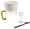 4Pcs Soy Milk Maker Filter Set Multi-Functional Strainer for Nut Milk Yogurt Includes Press Tool Cleaning Brush Easy to Clean for Home Use