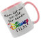Crealuxe Kaffeetasse - Man ist nie zu alt für einen Disney Film - Spruchtasse, Bürotasse, bedruckte Keramiktasse, Tasse mit Spruch, Hochwertige Kaffeetasse (Rosa)