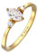 Elli Ring Damen Verlobungsring Oval mit Zirkonia Kristallen 925 Sterling Silber