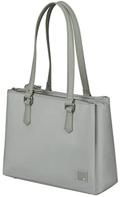Samsonite Essentially Karissa - Schultertasche mit 3 Fächer, 34 cm, Grau (Dove Grey)