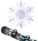 BOXOB Stomp Pad, 3D Klar Schneeflocke Stomp Pad Snowboard Grip Pad zum Snowboarden