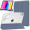 A-BEAUTY Funda para iPad 10ª generación 10.9 Pulgadas 2022, Soporte Delgado, Carcasa Trasera Transparente de TPU con [Encendido y Apagado automático] [Protector de Pantalla], Lavanda