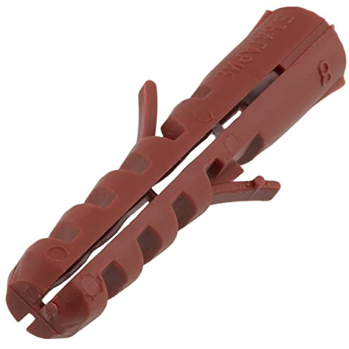 AERZETIX - C65084 - Set di 50 tasselli universali 8x40mm - in nylon - multiuso fissaggio in calcestruzzo mattone cemento costruzione lavori edilizia vite di legno foratura